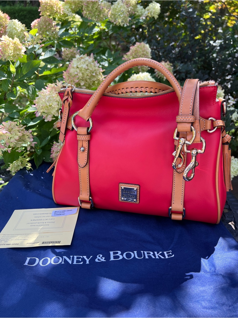 Dooney & Bourke City Medium Satchel - Geranium red (Style: BCITY1980 GEBS) - Picture 10 of 10